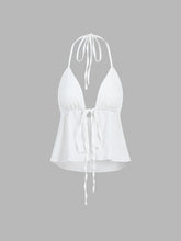 Fly Away Halter Tied Open Back Cami Top